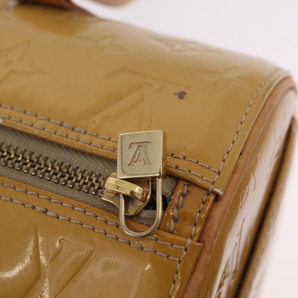 LOUIS VUITTON Monogram Vernis Bedford Hand Bag Beige M91006 LV Auth bs37266
