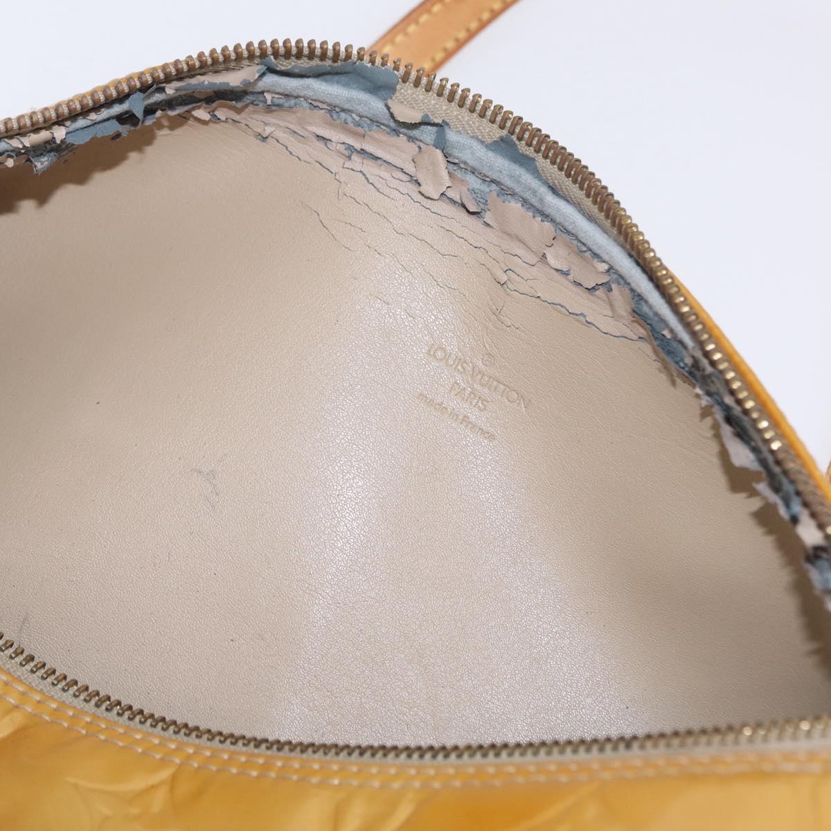 LOUIS VUITTON Monogram Vernis Bedford Hand Bag Beige M91006 LV Auth bs37266