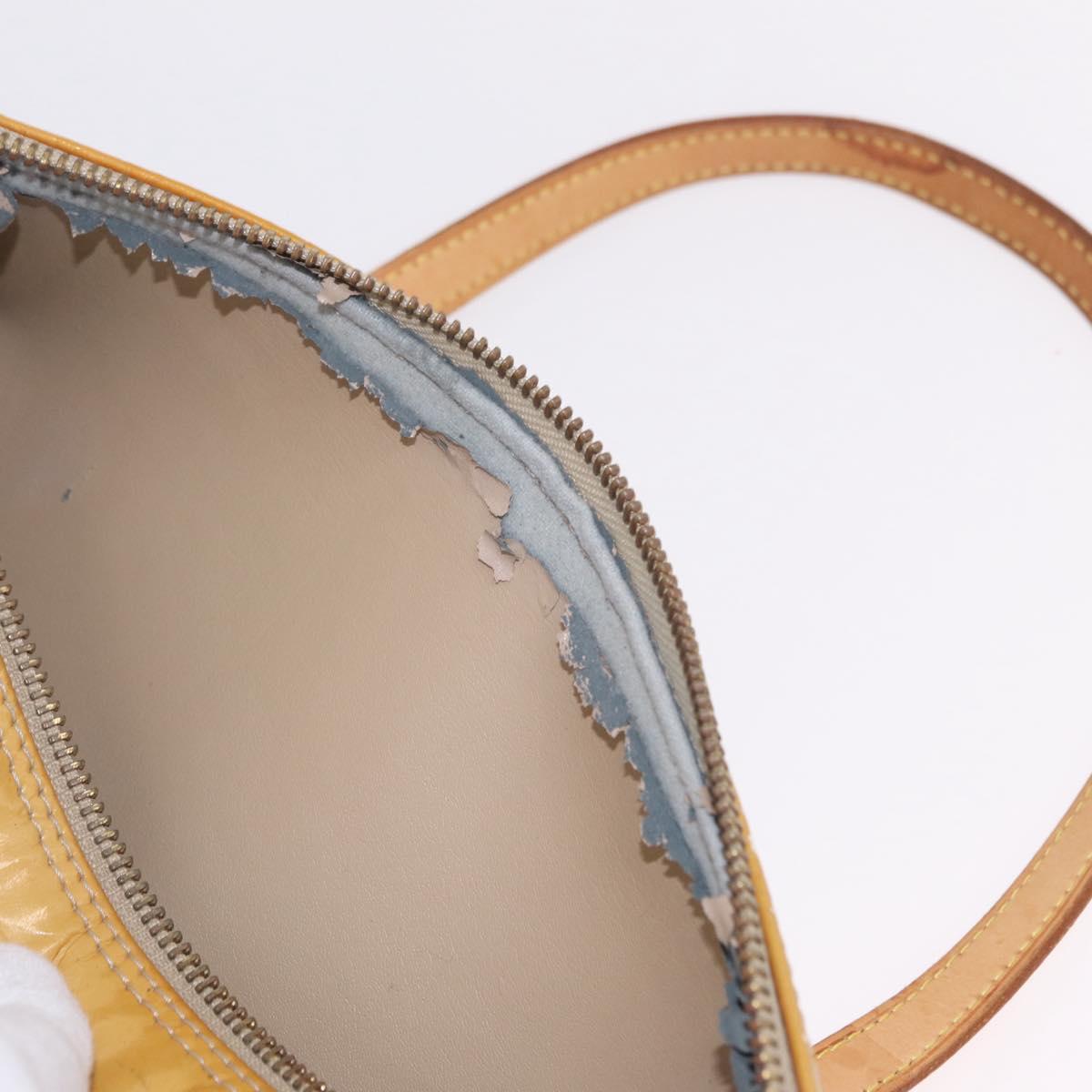 LOUIS VUITTON Monogram Vernis Bedford Hand Bag Beige M91006 LV Auth bs37266