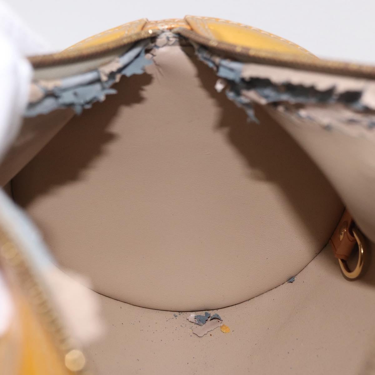 LOUIS VUITTON Monogram Vernis Bedford Hand Bag Beige M91006 LV Auth bs37266
