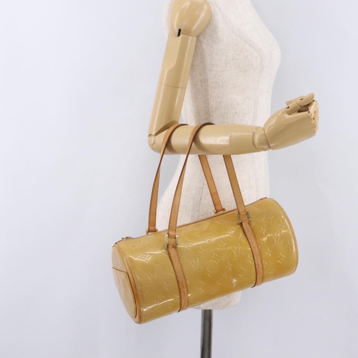 LOUIS VUITTON Monogram Vernis Bedford Hand Bag Beige M91006 LV Auth bs37266