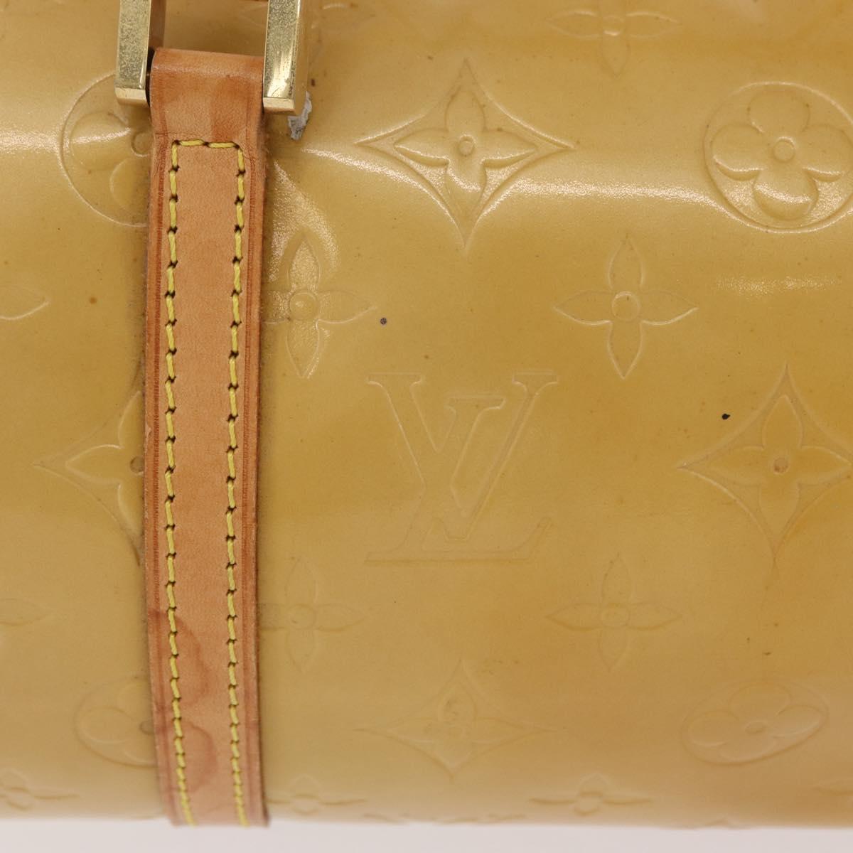 LOUIS VUITTON Monogram Vernis Bedford Hand Bag Beige M91006 LV Auth bs37266