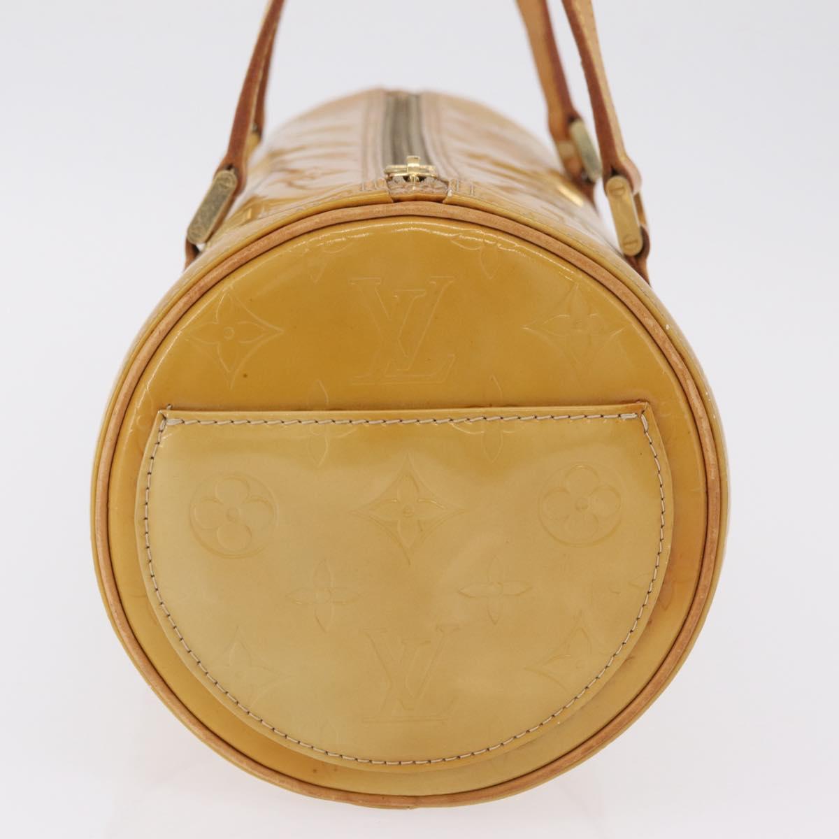 LOUIS VUITTON Monogram Vernis Bedford Hand Bag Beige M91006 LV Auth bs37266