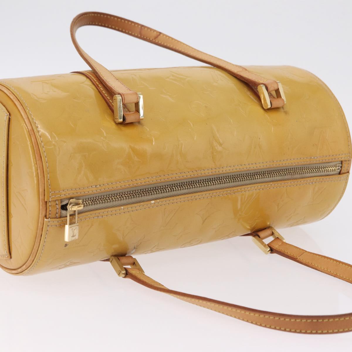 LOUIS VUITTON Monogram Vernis Bedford Hand Bag Beige M91006 LV Auth bs37266
