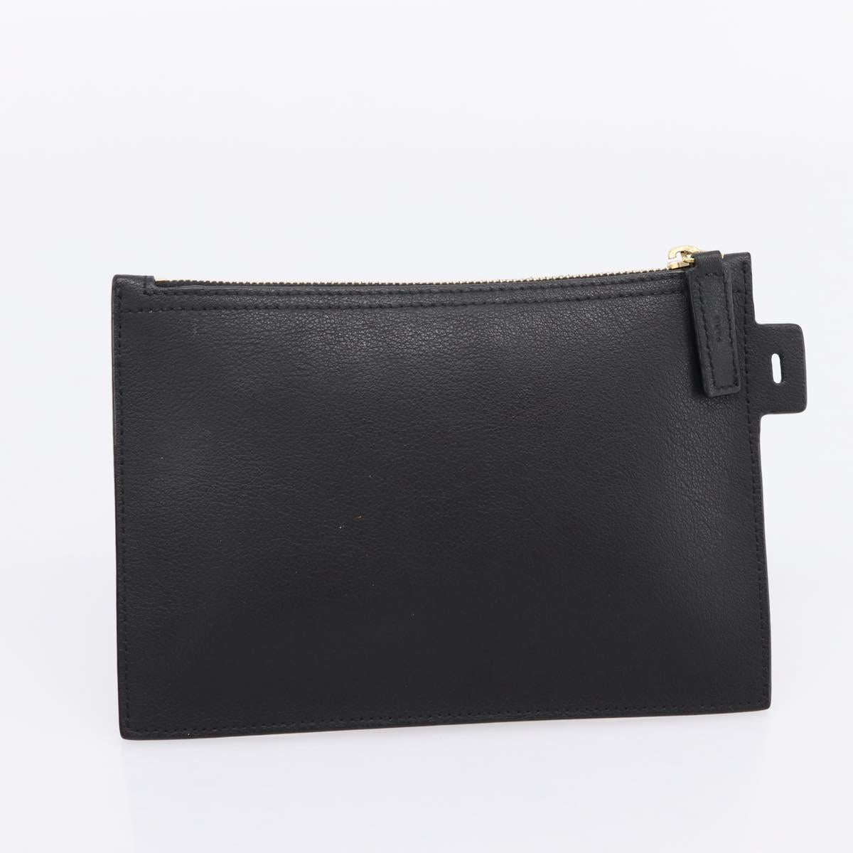SAINT LAURENT Tote Bag Leather Black Gold 394195 Auth bs37268