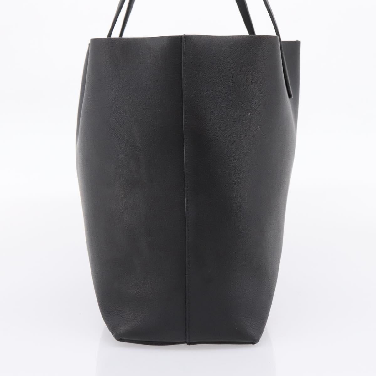 SAINT LAURENT Tote Bag Leather Black Gold 394195 Auth bs37268