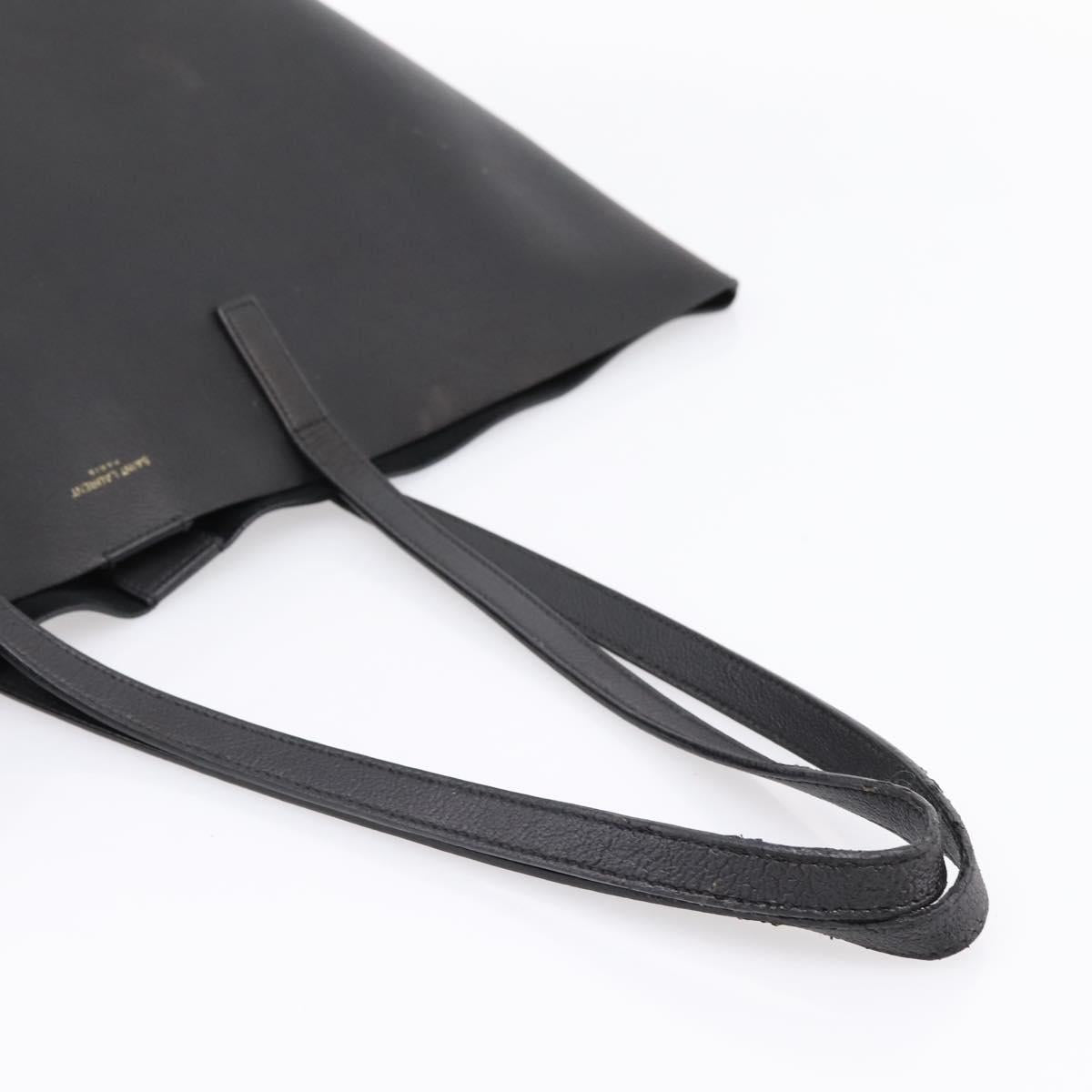 SAINT LAURENT Tote Bag Leather Black Gold 394195 Auth bs37268
