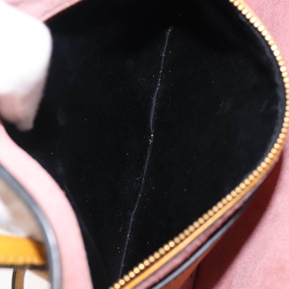 Miu Miu Hand Bag Leather 2way Yellow Gold Tone Auth bs37269A