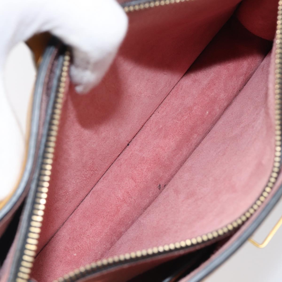 Miu Miu Hand Bag Leather 2way Yellow Gold Tone Auth bs37269A