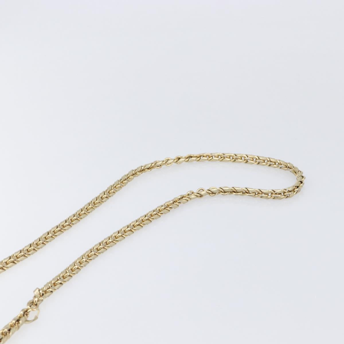 Salvatore Ferragamo Vala Chain Shoulder Bag Leather Gold Auth bs37272