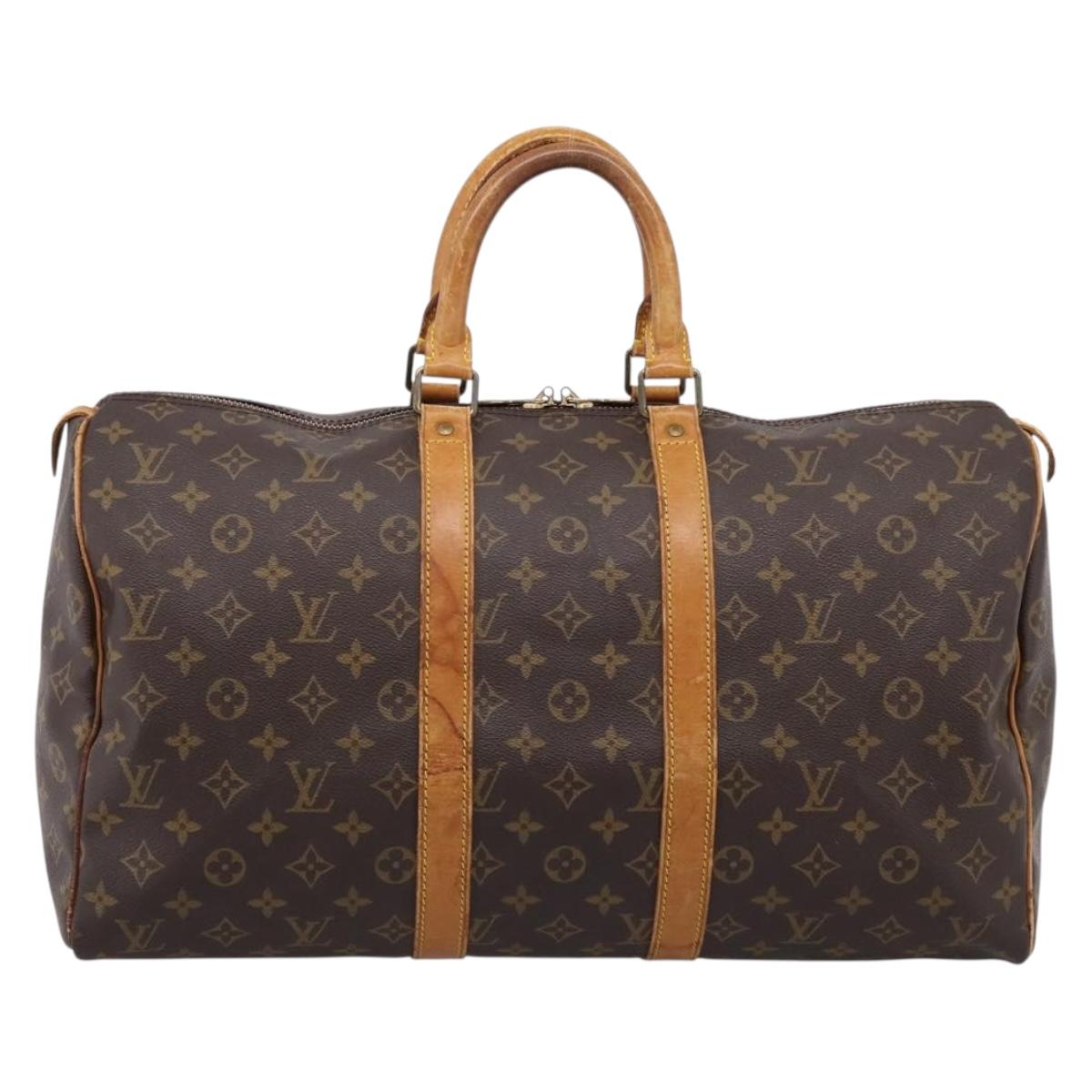 LOUIS VUITTON Monogram Keepall 45 Boston Bag M41428 LV Auth bs37277