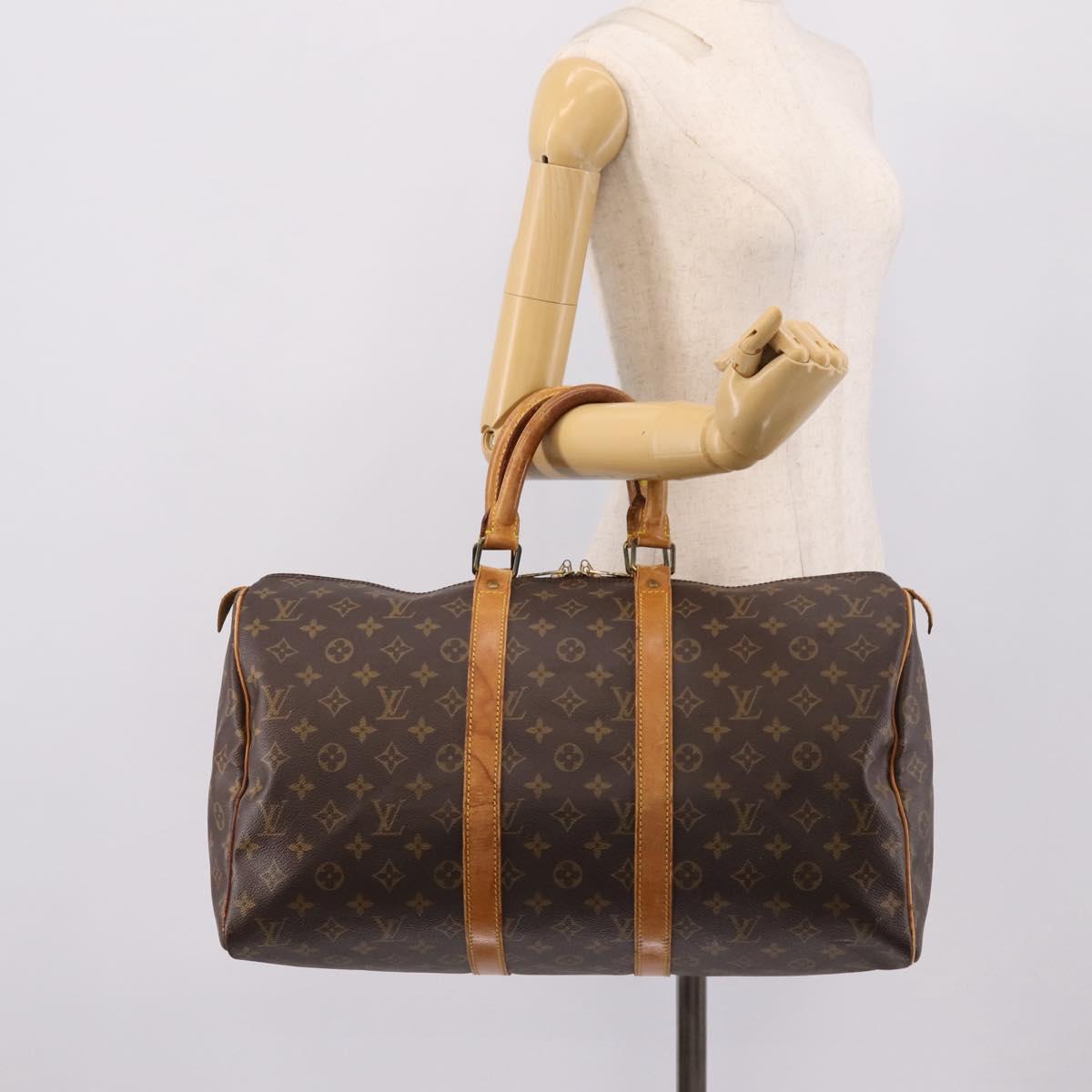 LOUIS VUITTON Monogram Keepall 45 Boston Bag M41428 LV Auth bs37277