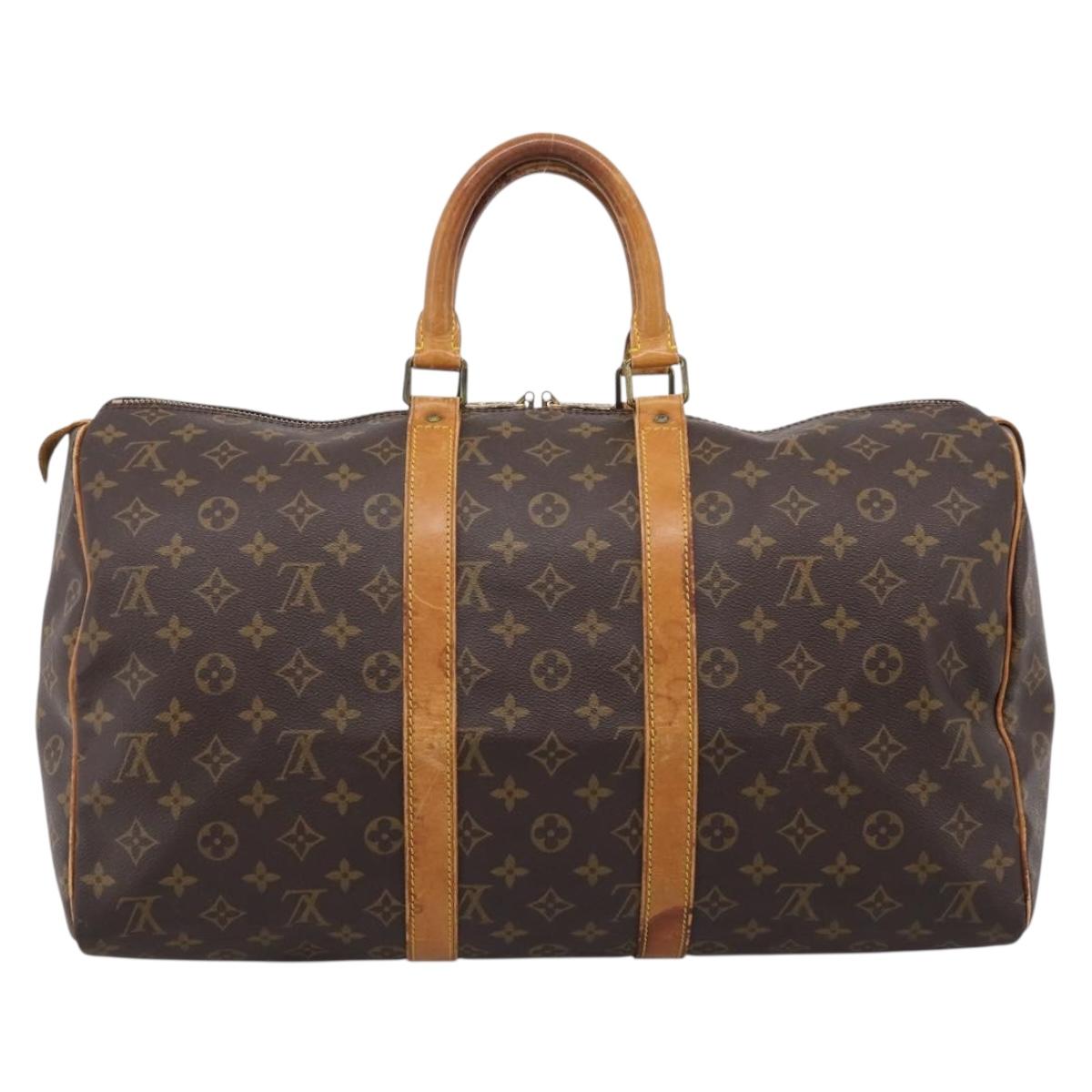 LOUIS VUITTON Monogram Keepall 45 Boston Bag M41428 LV Auth bs37277