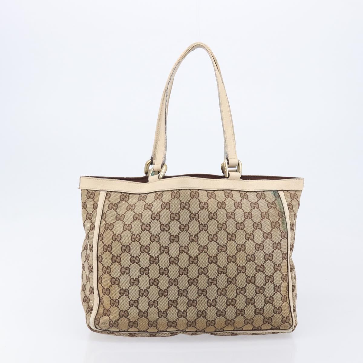 GUCCI GG Supreme Shoulder Bag 3 Set Beige Black Silver Auth bs37284