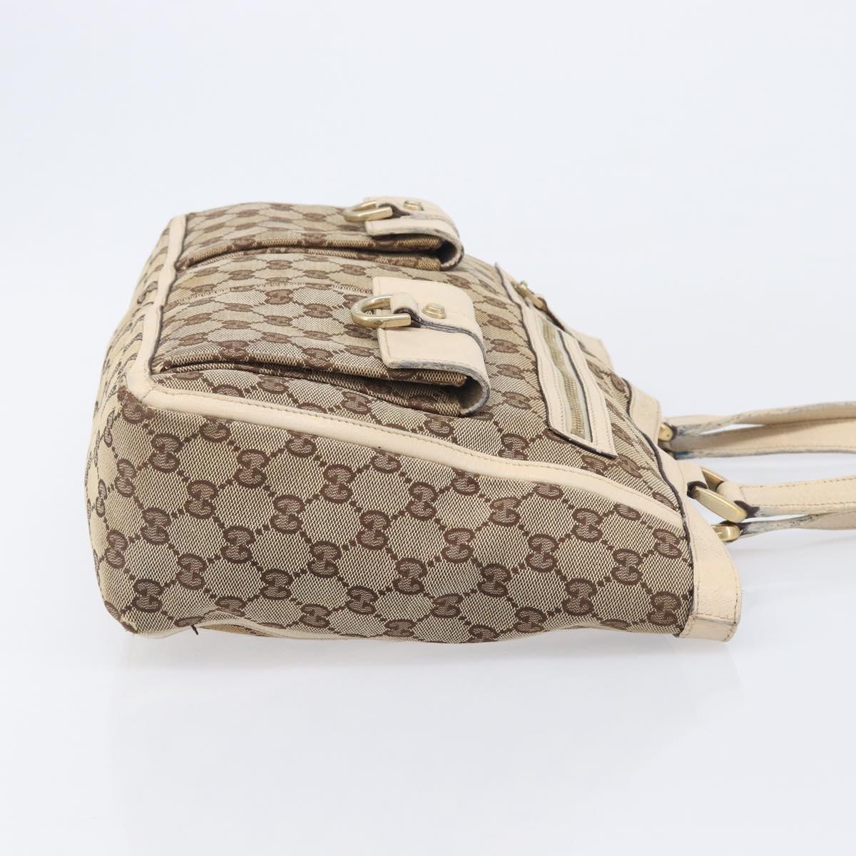 GUCCI GG Supreme Shoulder Bag 3 Set Beige Black Silver Auth bs37284