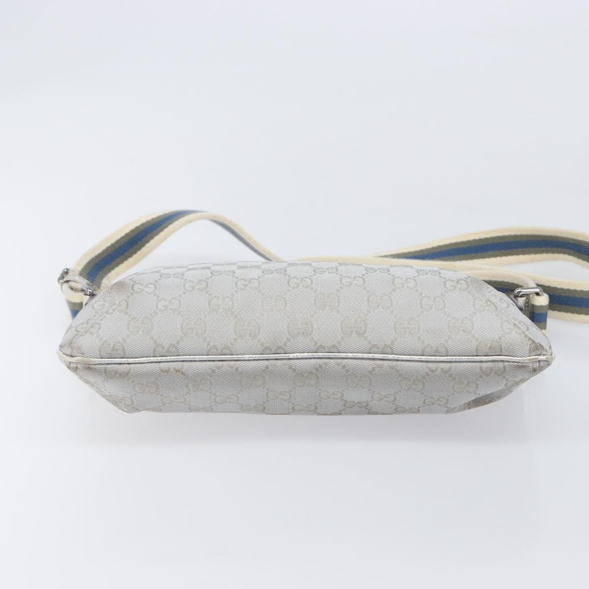 GUCCI GG Supreme Shoulder Bag 3 Set Beige Black Silver Auth bs37284
