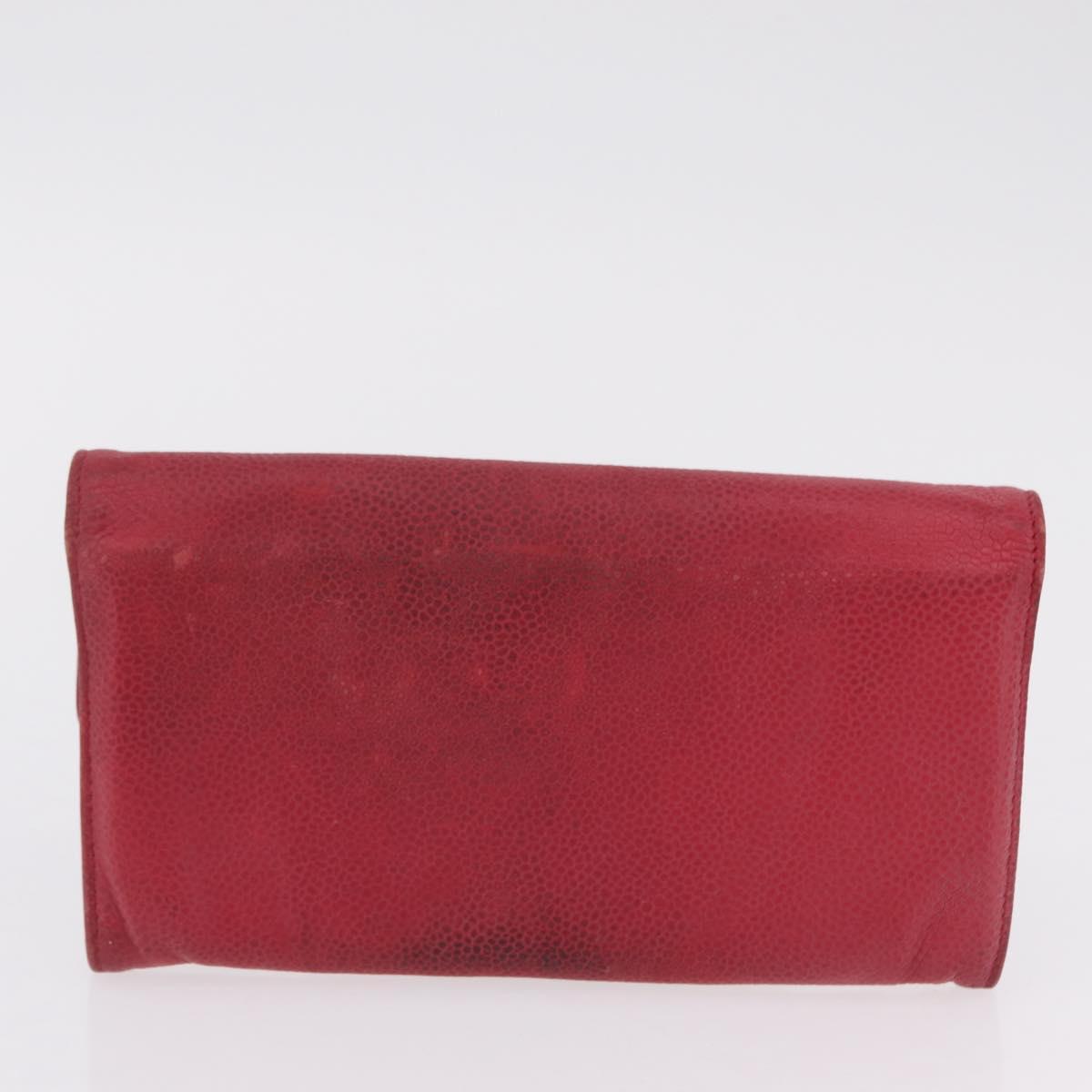 CHANEL Wallet Leather 3 Set Black Red Navy CC Auth bs37285