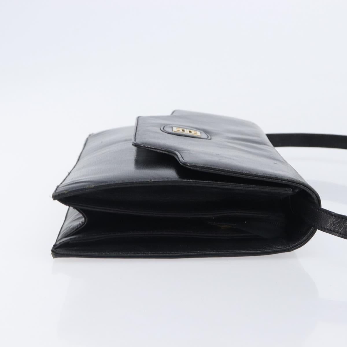 GIVENCHY Shoulder Bag Leather 2 Set Black Auth bs37287