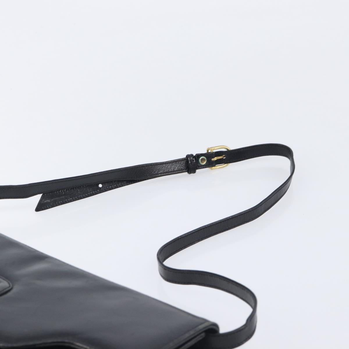 GIVENCHY Shoulder Bag Leather 2 Set Black Auth bs37287