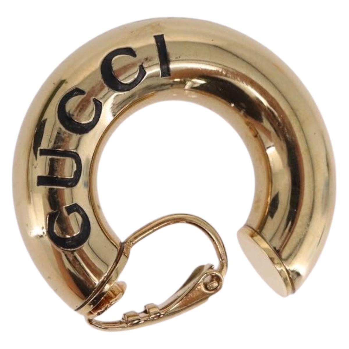 GUCCI Earring metal Gold Tone Auth bs37288V