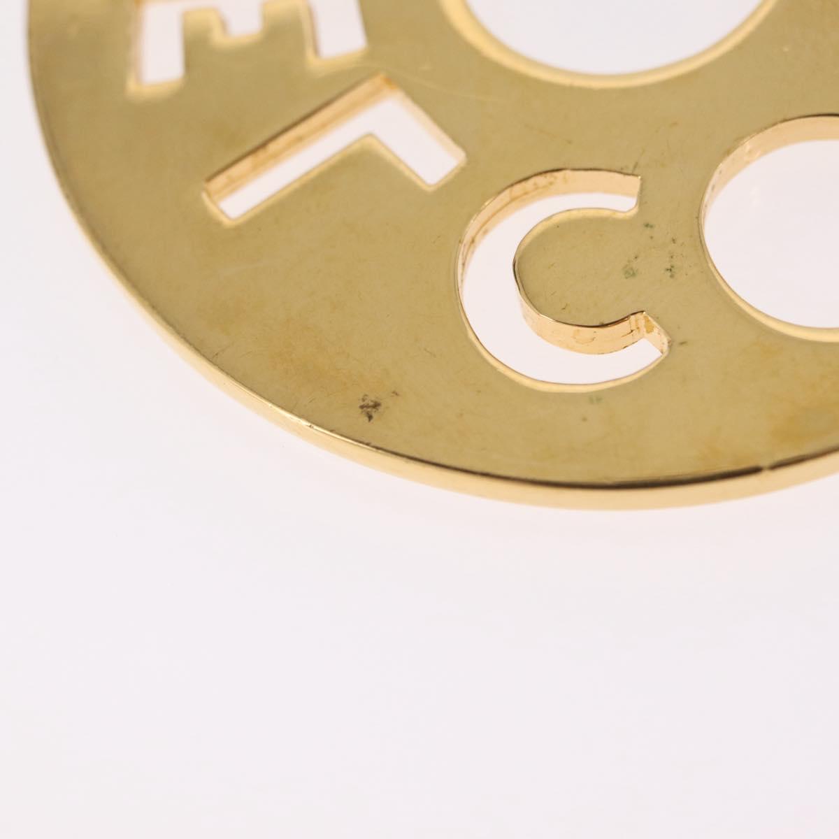 CHANEL Necklace metal Gold CC Auth bs37290M