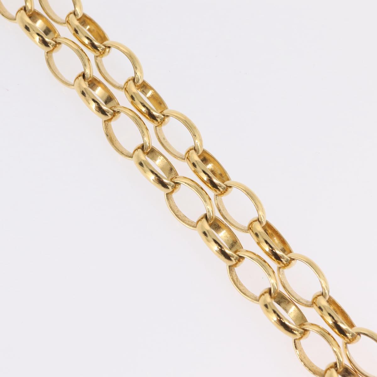 CHANEL Necklace metal Gold CC Auth bs37290M