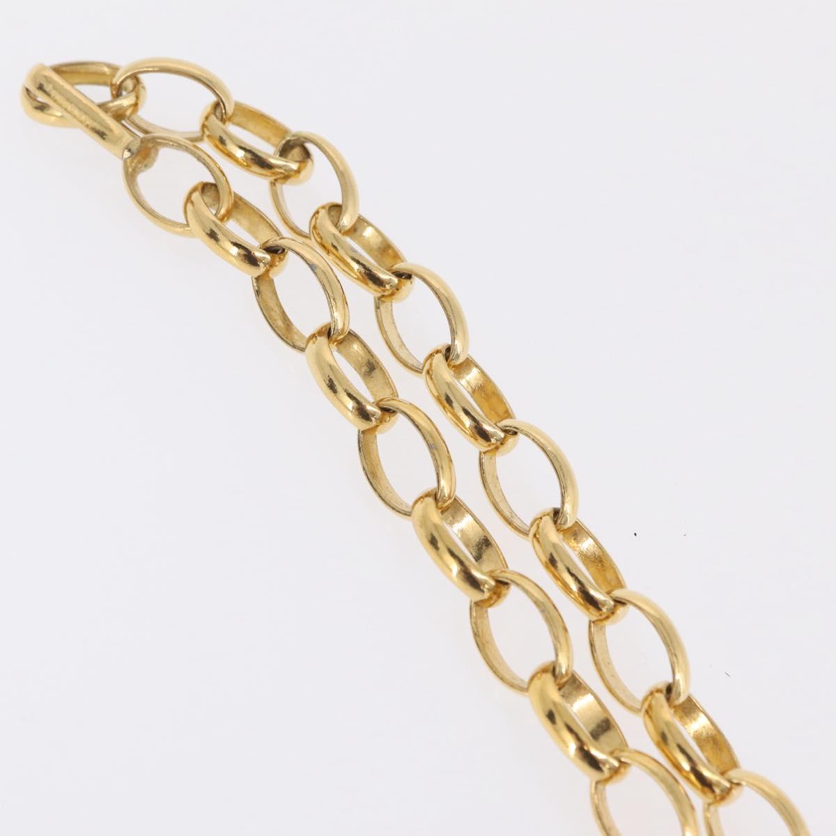 CHANEL Necklace metal Gold CC Auth bs37290M