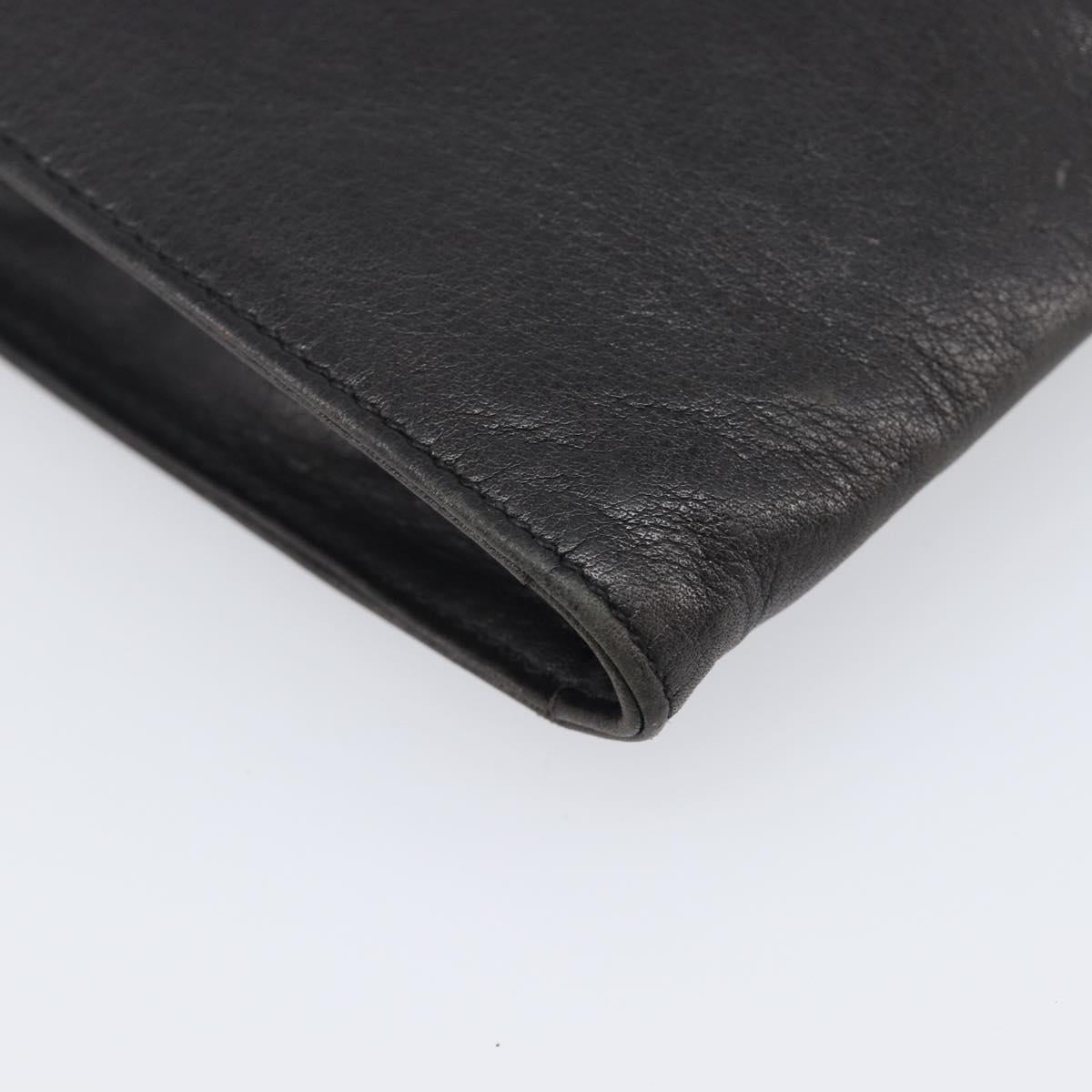 CHANEL Glasses Case Lamb Skin Dark Brown CC Auth bs37291