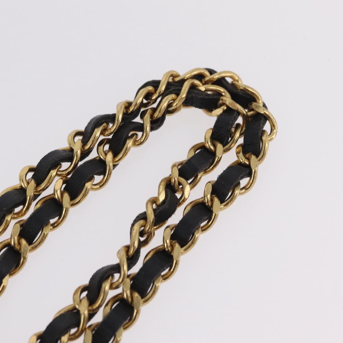 CHANEL Necklace metal Gold Tone CC Auth bs37294A