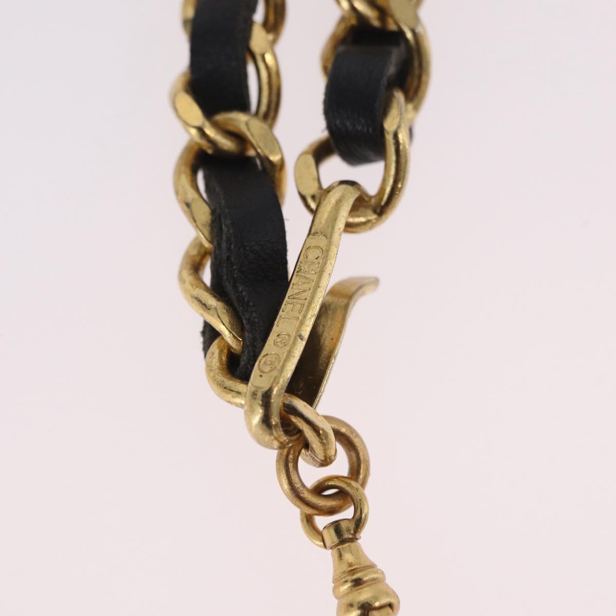 CHANEL Necklace metal Gold Tone CC Auth bs37294A