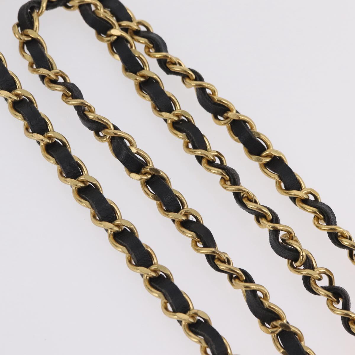 CHANEL Necklace metal Gold Tone CC Auth bs37294A