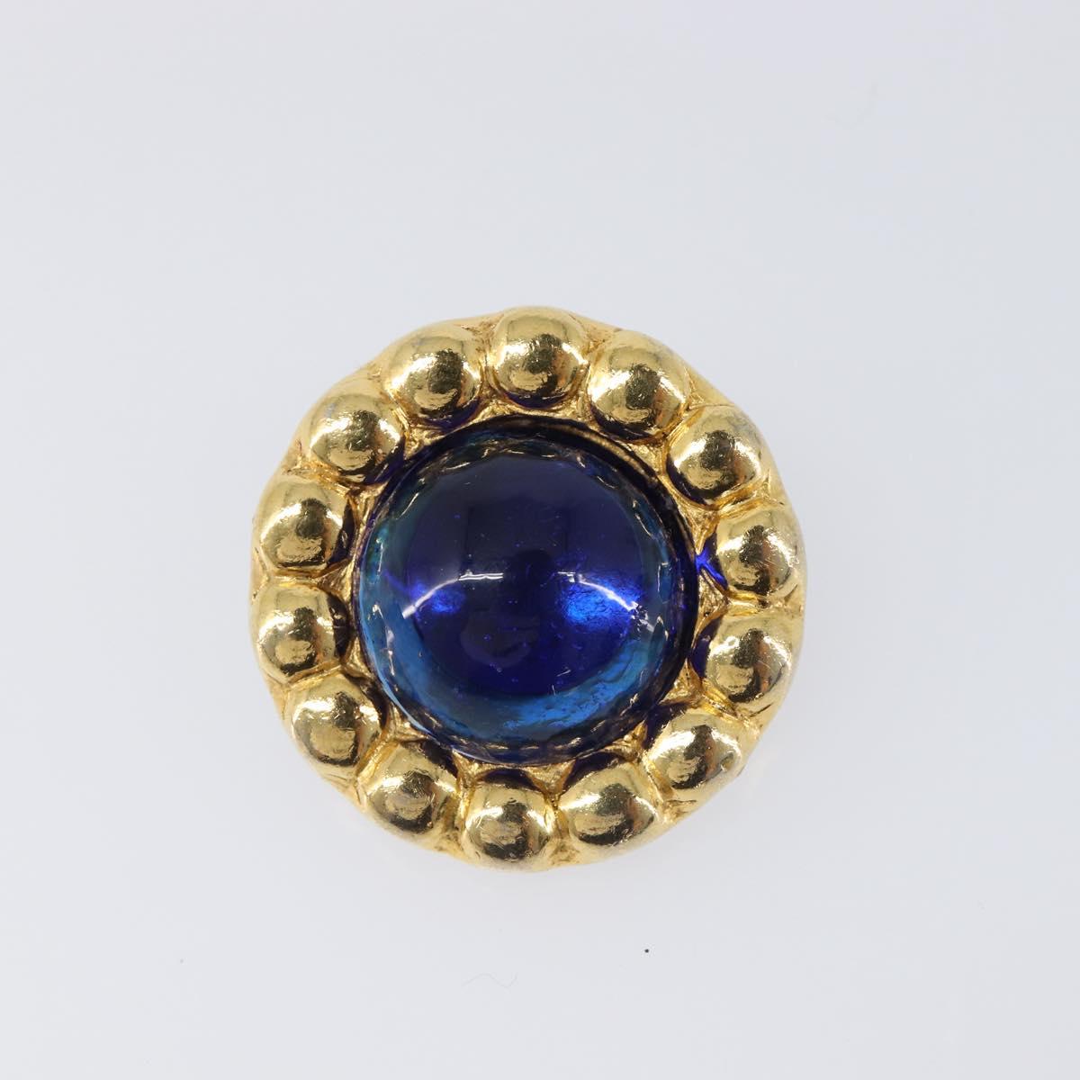 CHANEL Earring metal Gold Tone CC Auth bs37297
