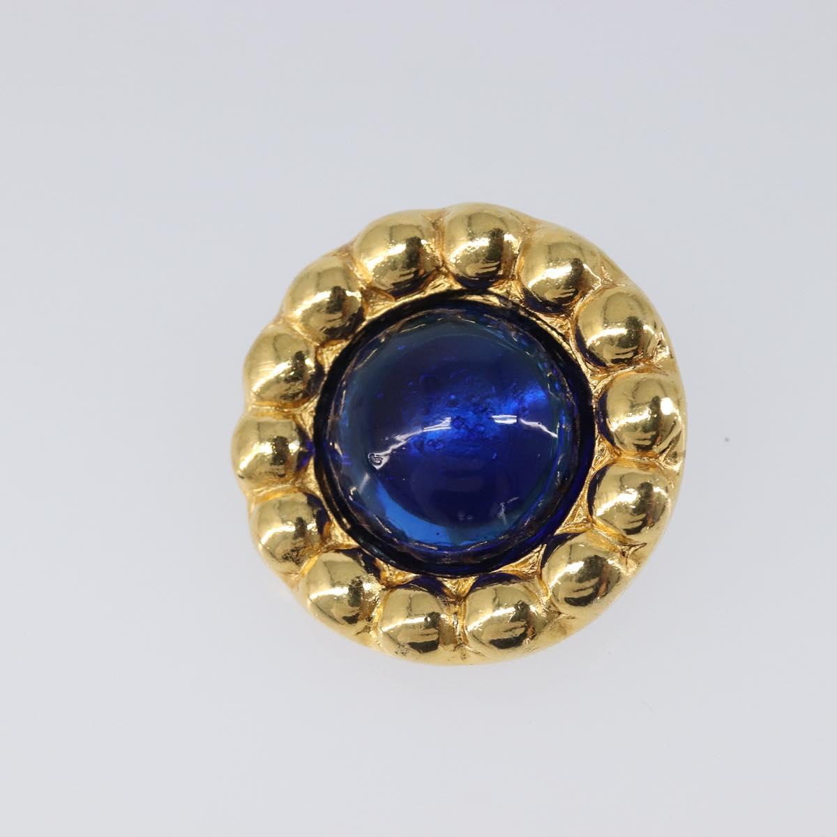 CHANEL Earring metal Gold Tone CC Auth bs37297