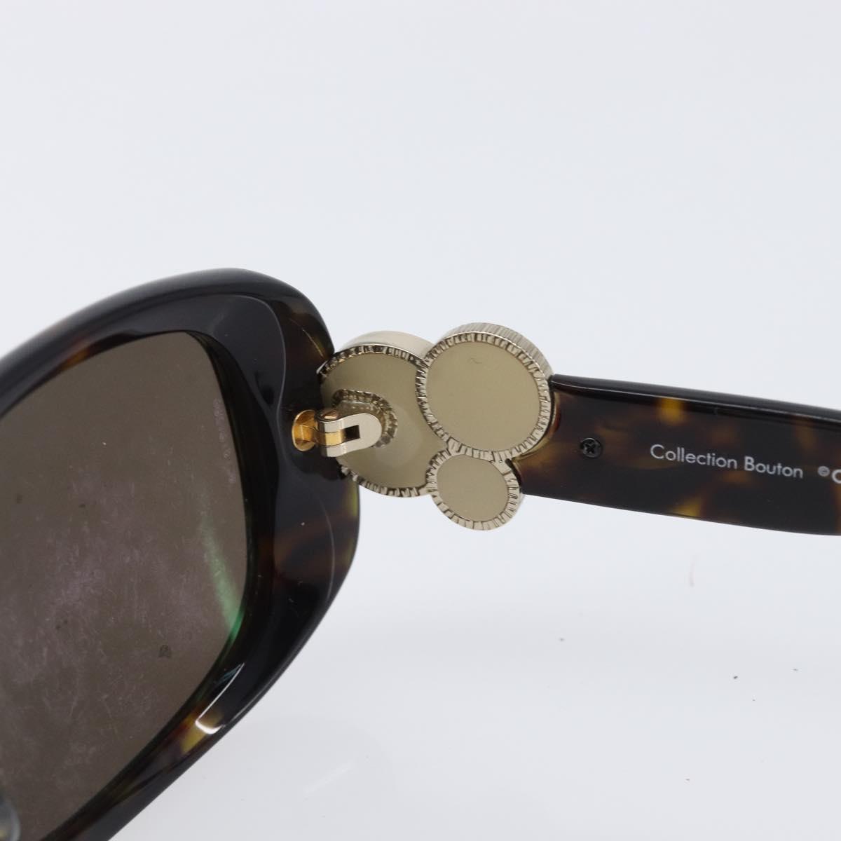 CHANEL Sunglasses plastic Dark Brown CC Auth bs37302