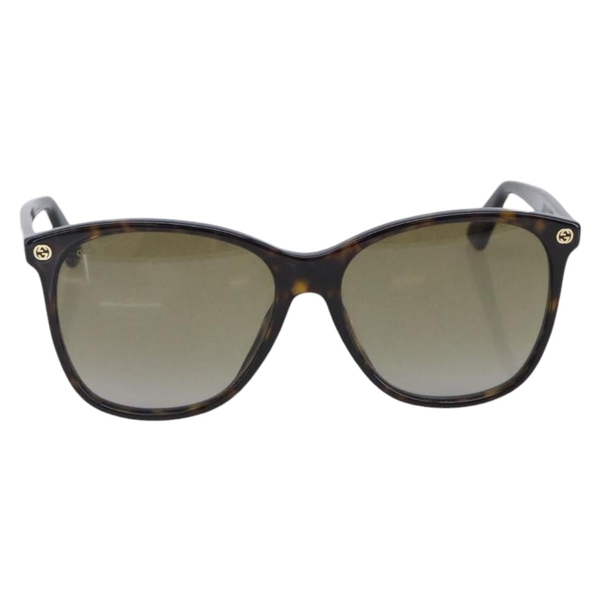 GUCCI Sunglasses plastic Dark Brown Auth bs37304