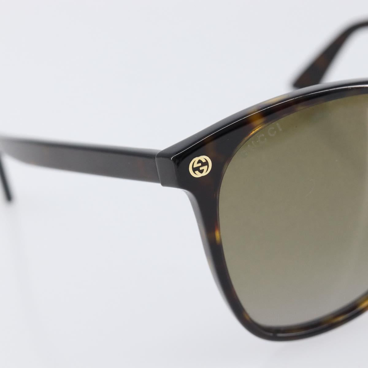 GUCCI Sunglasses plastic Dark Brown Auth bs37304