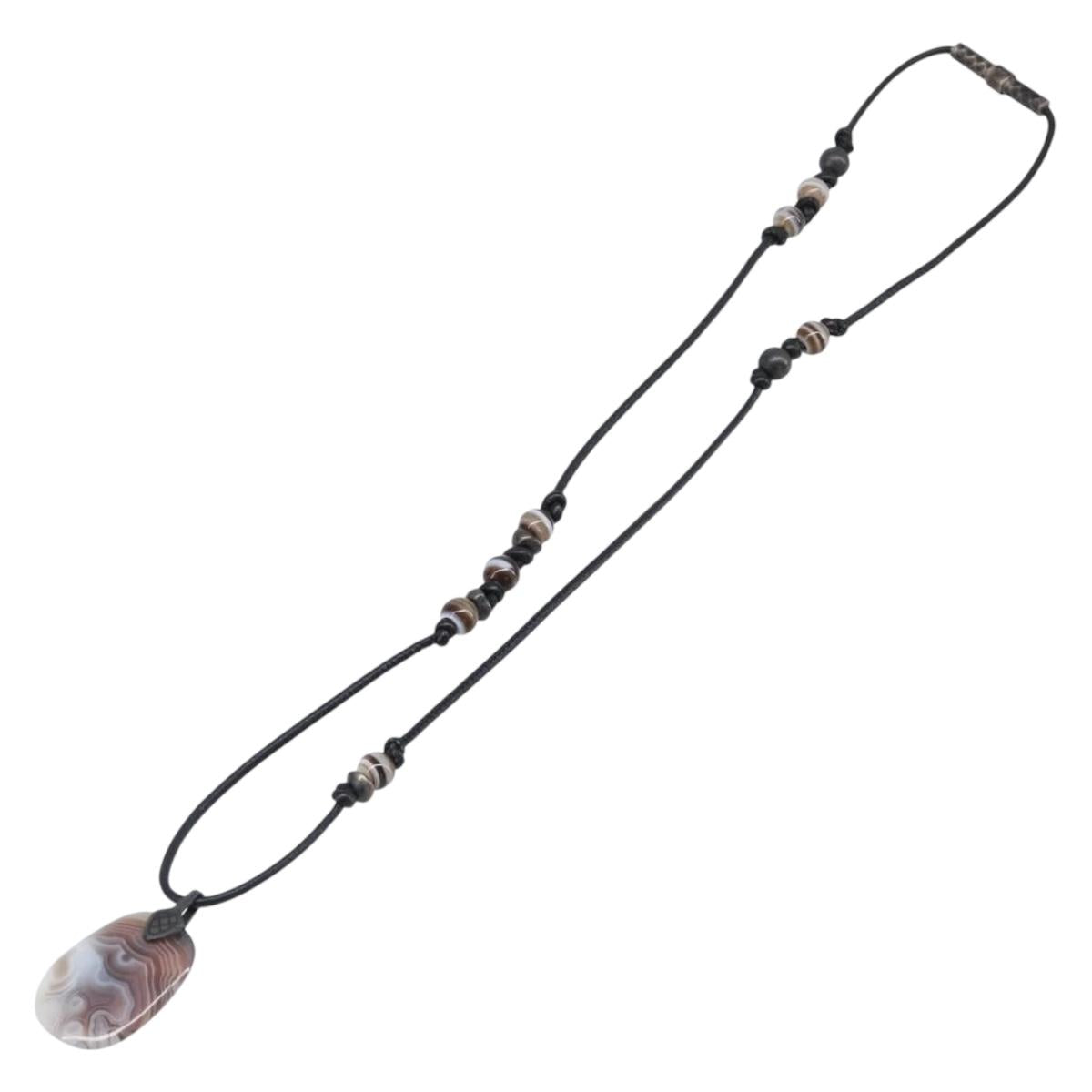 BOTTEGA VENETA Necklace Ag925 Silver Auth bs37305