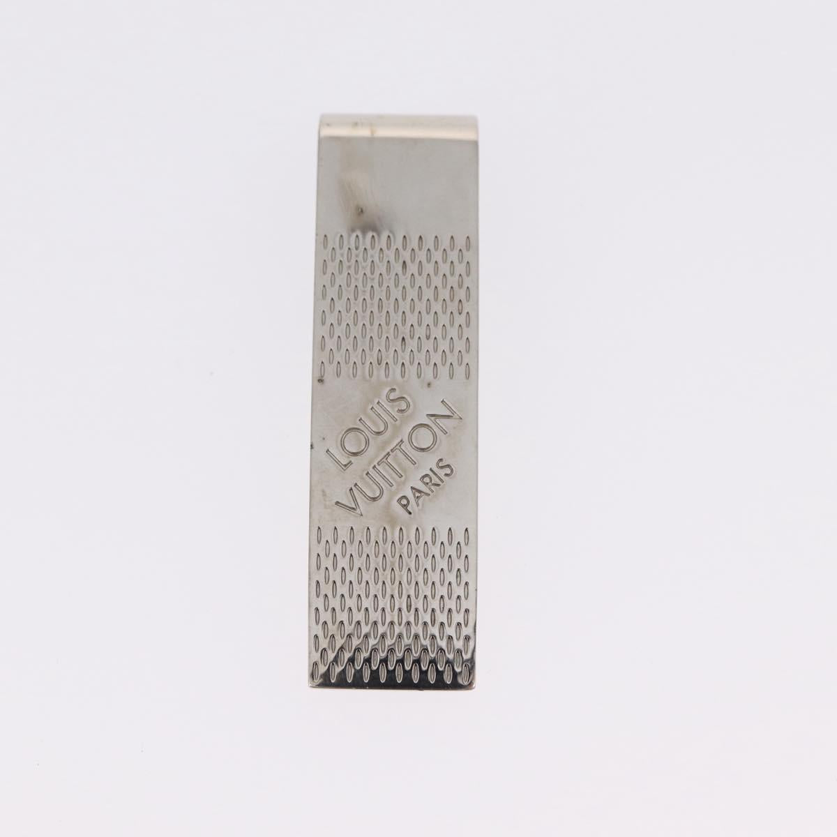 LOUIS VUITTON Money Clip metal 2 Set Silver LV Auth bs37306