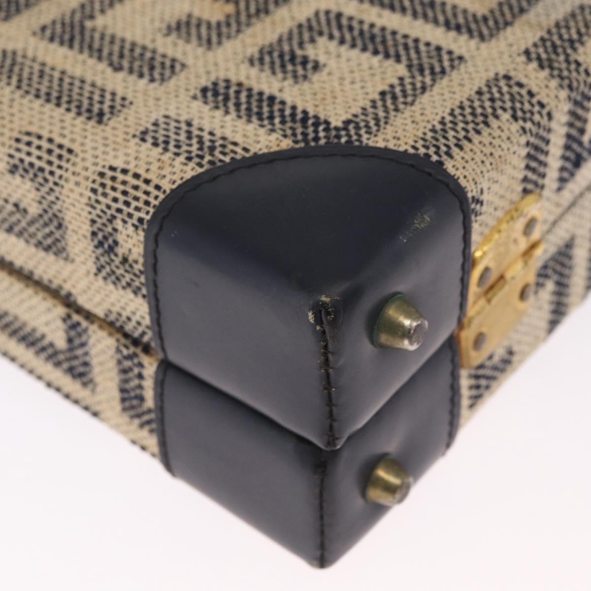 GIVENCHY Trunk Canvas Beige Gold Tone Auth bs37311