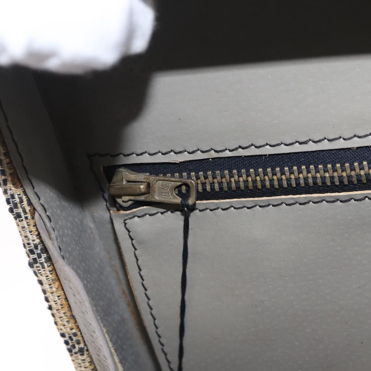 GIVENCHY Trunk Canvas Beige Gold Tone Auth bs37311