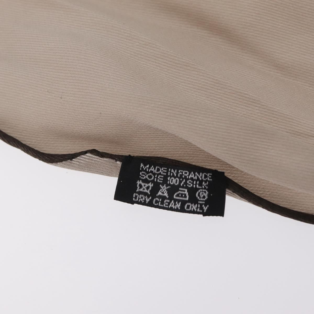HERMES Twilly Scarf Silk Beige Auth bs37313