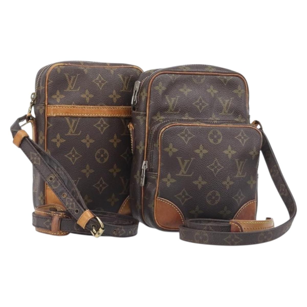 LOUIS VUITTON Monogram Shoulder Bag 2 Set LV Auth bs37319