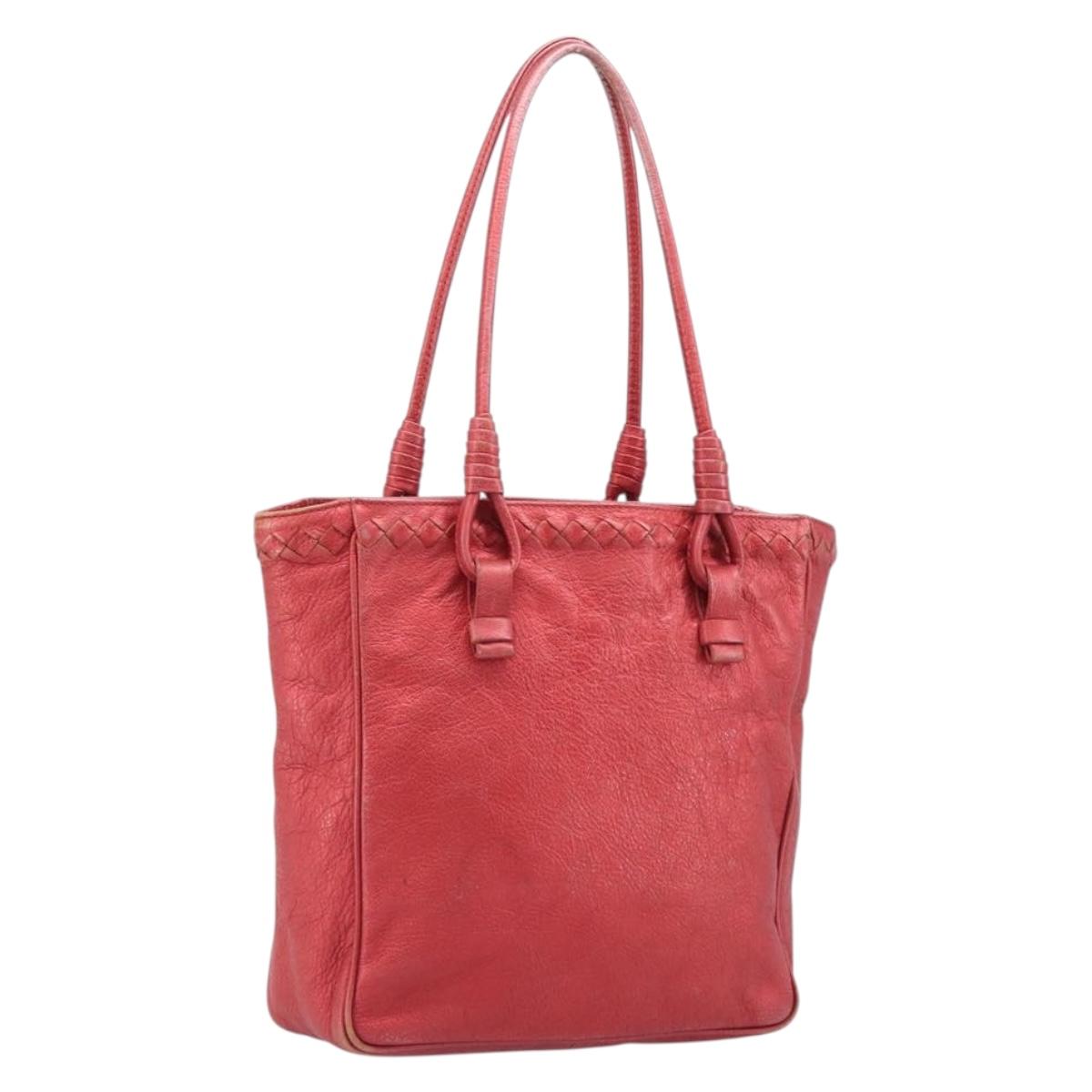 BOTTEGA VENETA INTRECCIATO Tote Bag Leather Pink 125032 Auth bs37320