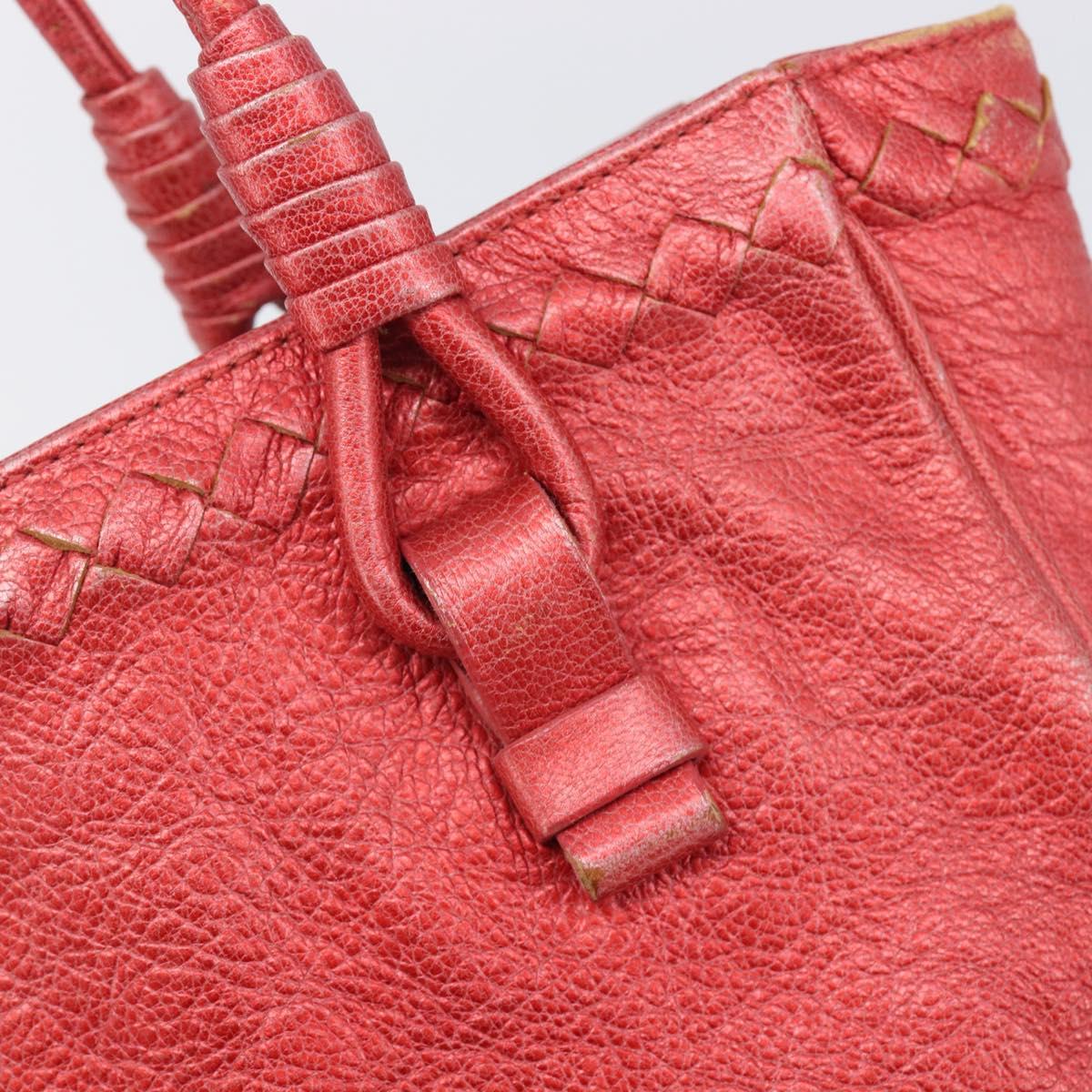 BOTTEGA VENETA INTRECCIATO Tote Bag Leather Pink 125032 Auth bs37320