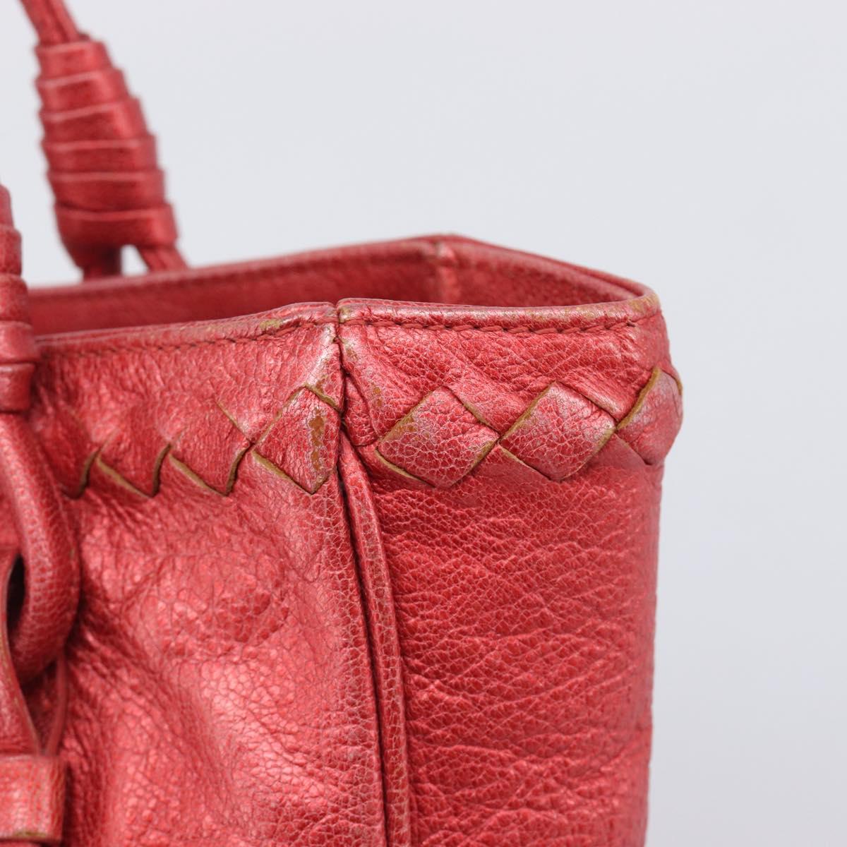 BOTTEGA VENETA INTRECCIATO Tote Bag Leather Pink 125032 Auth bs37320
