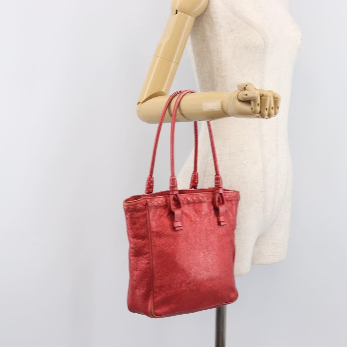 BOTTEGA VENETA INTRECCIATO Tote Bag Leather Pink 125032 Auth bs37320