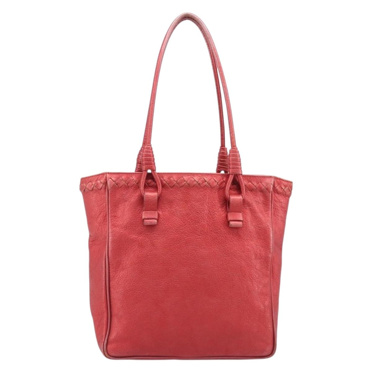BOTTEGA VENETA INTRECCIATO Tote Bag Leather Pink 125032 Auth bs37320