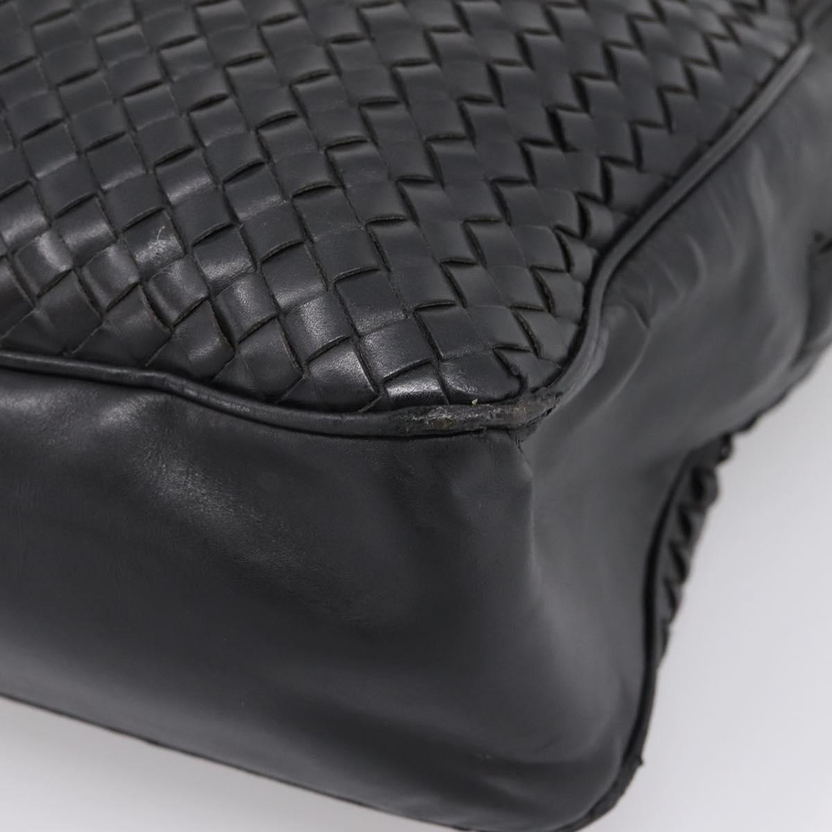 BOTTEGA VENETA INTRECCIATO Tote Bag Leather Black 163292 Auth bs37323