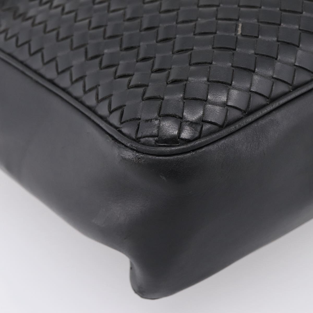 BOTTEGA VENETA INTRECCIATO Tote Bag Leather Black 163292 Auth bs37323