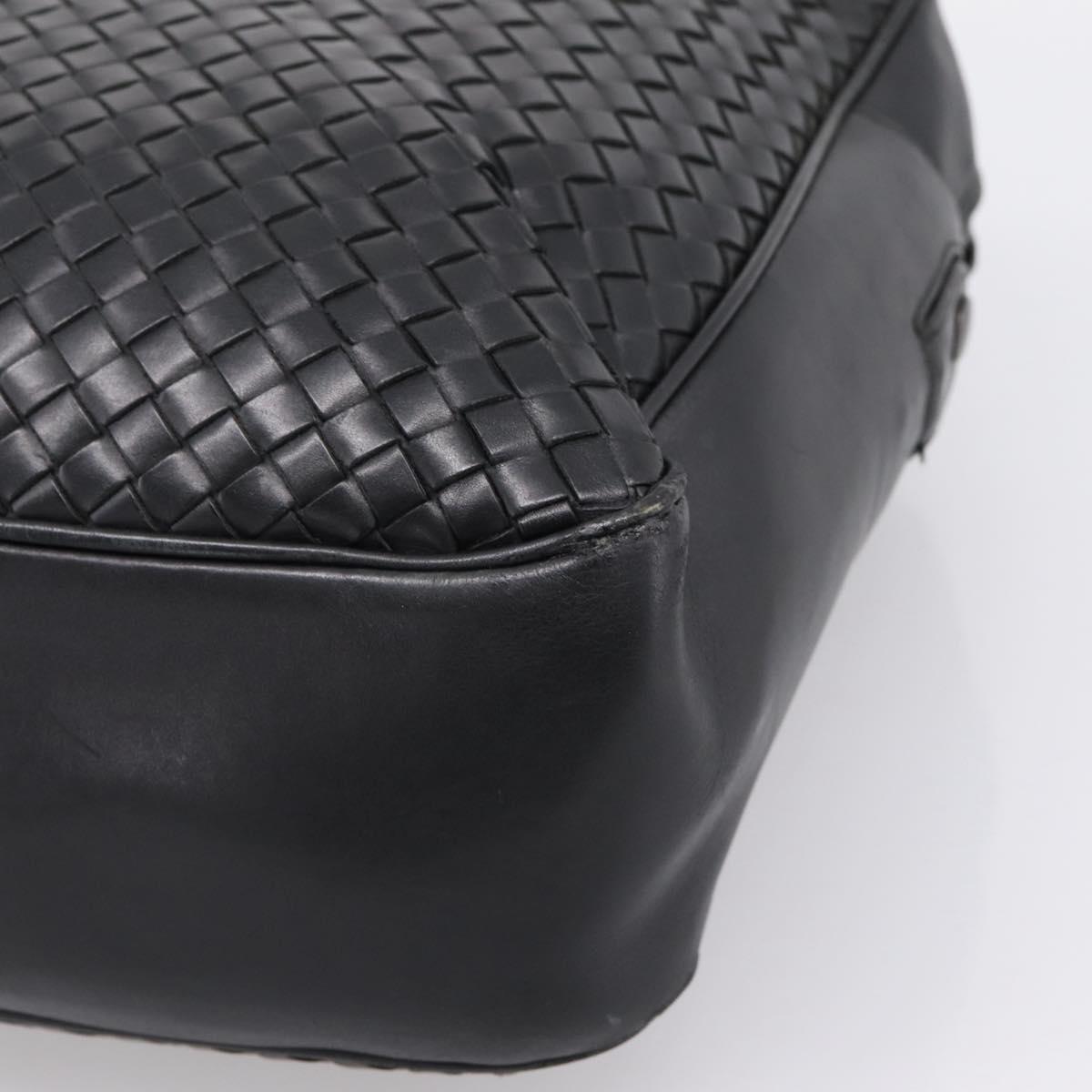 BOTTEGA VENETA INTRECCIATO Tote Bag Leather Black 163292 Auth bs37323